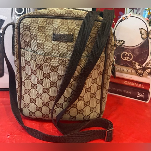 Gucci Other - AUTHENTIC GUCCI GG Monogram Coated canvas Beige/Brown Messenger Bag
EUC!! LOVED